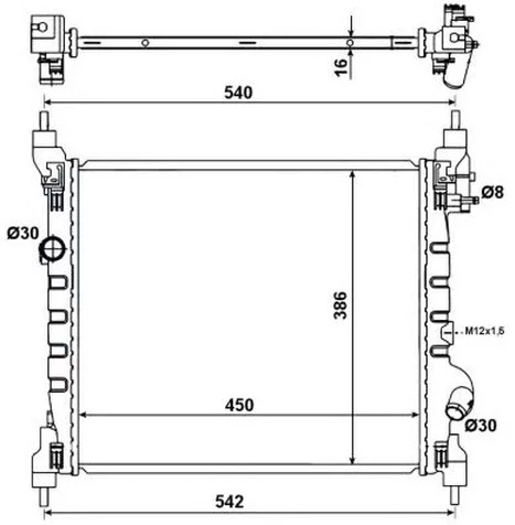 Радиатор охлаждения CHEVROLET Spark Nrf 53195