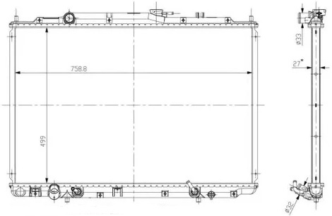 Радиатор охлаждения ACURA MDX Nrf 56053