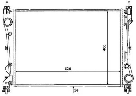 Радиатор охлаждения FIAT Doblo Nrf 53935