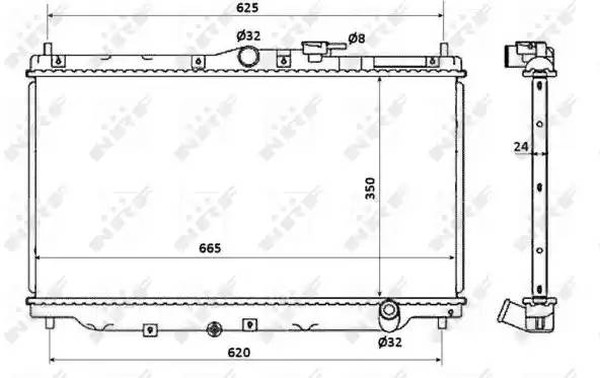 Радиатор охлаждения HONDA Accord Nrf 507722