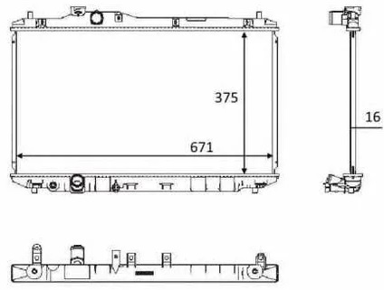 Радиатор охлаждения HONDA Civic Nrf 58537