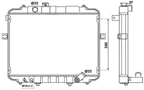 Радиатор охлаждения HYUNDAI H100 Nrf 53034