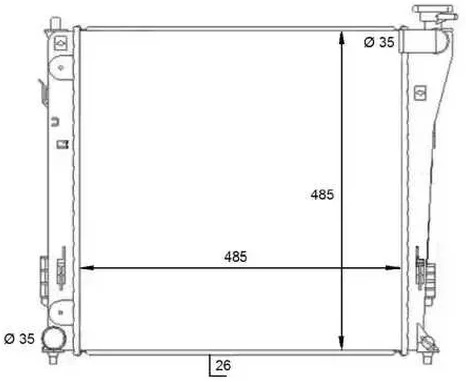 Радиатор охлаждения HYUNDAI i40 Nrf 59086