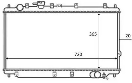 Радиатор охлаждения KIA Shuma Nrf 59082