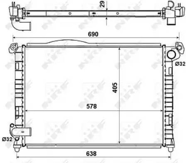 Радиатор охлаждения MINI Mini Nrf 55338