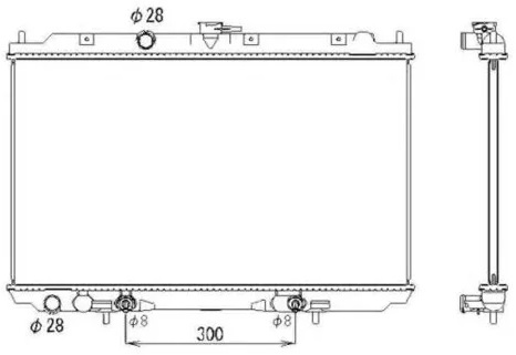 Радиатор охлаждения NISSAN Almera Nrf 53436
