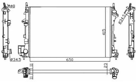 Радиатор охлаждения OPEL Vectra Nrf 58203A