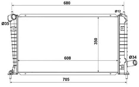 Радиатор охлаждения SAAB 9-5 Nrf 53189