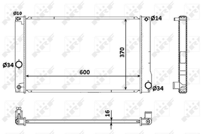 Радиатор охлаждения TOYOTA Auris Nrf 53926
