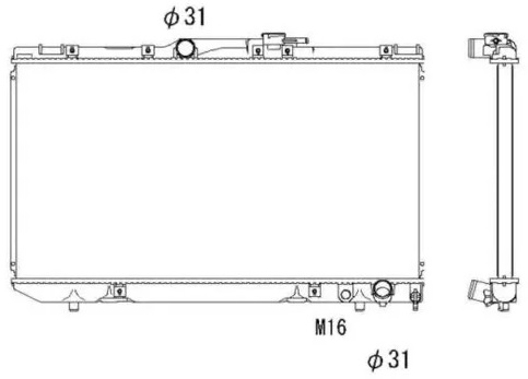 Радиатор охлаждения TOYOTA Carina Nrf 503964