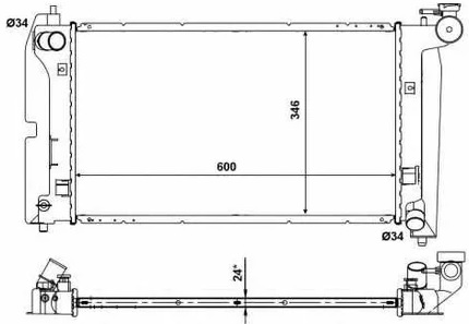 Радиатор охлаждения TOYOTA Corolla Nrf 56151