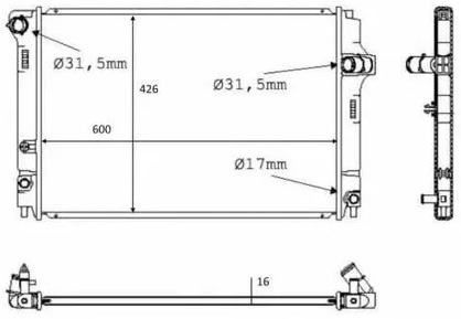 Радиатор охлаждения TOYOTA Yaris Nrf 58382