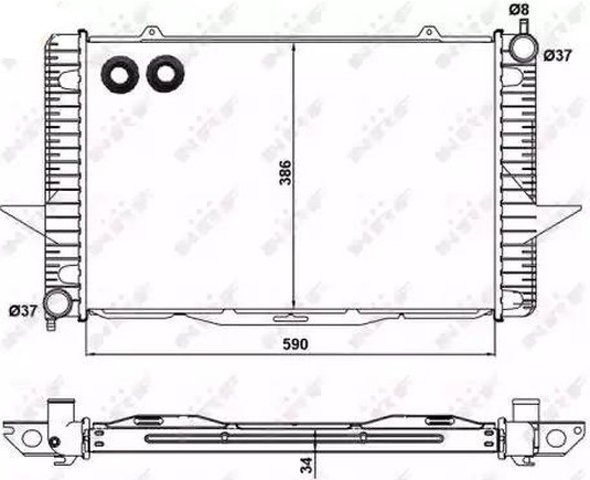 Радиатор охлаждения VOLVO V70 Nrf 58342
