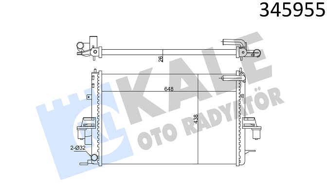 Радиатор охлаждения MG ZT Kale 345955