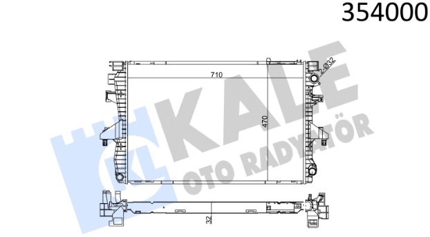 Радиатор охлаждения VOLKSWAGEN Multivan Kale 354000