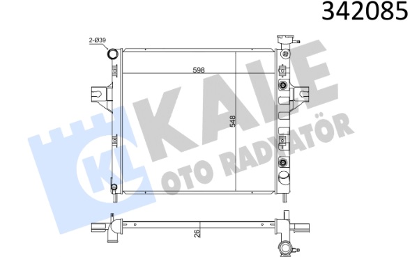 Радиатор охлаждения JEEP Grand Cherokee Kale 342085