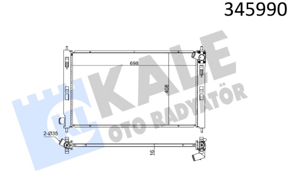 Радиатор охлаждения CITROEN C4 Kale 345990