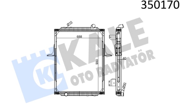 Радиатор охлаждения MERCEDES BENZ V-CLASS Kale 350170