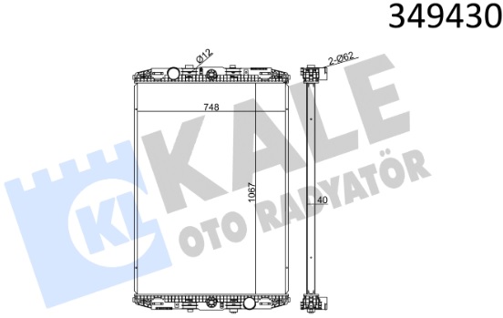 Радиатор охлаждения DAF 95XF Kale 349430