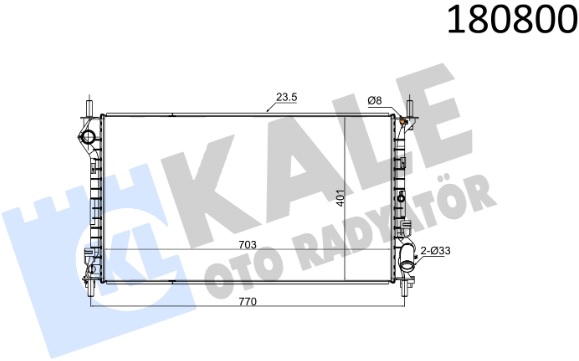 Радиатор охлаждения FORD Tourneo Kale 180800