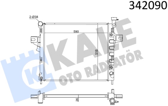 Радиатор охлаждения JEEP Grand Cherokee Kale 342090