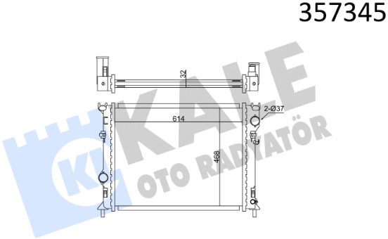 Радиатор охлаждения CHRYSLER 300 C Kale 341940