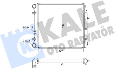 Радиатор охлаждения SEAT CORDOBA Kale 347525