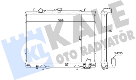 Радиатор охлаждения MITSUBISHI L 200 Kale 362300