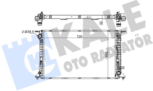 Радиатор охлаждения AUDI A4 Kale 367700