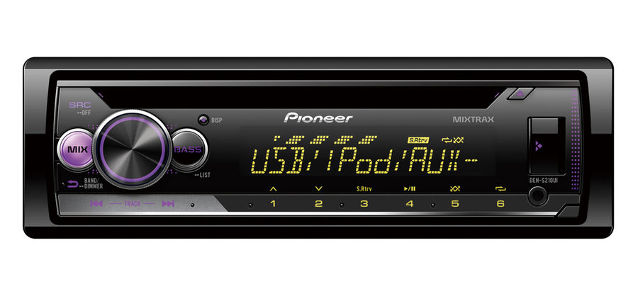 Автомагнитола Pioneer DEH-S210UI, USB, CD, 1DIN, 4x50Вт