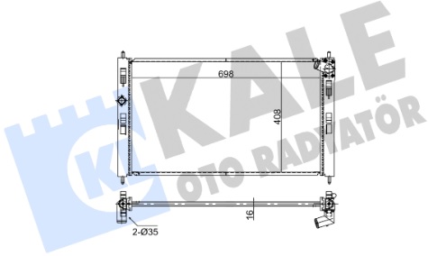 Радиатор охлаждения CITROEN C4 Kale 354295