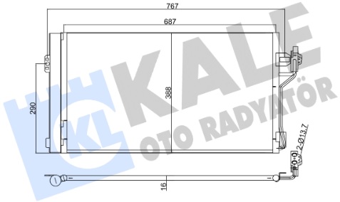 Радиатор охлаждения LAND ROVER Freelander Kale 350800