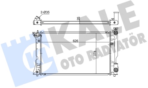 Радиатор охлаждения TOYOTA Avensis Kale 348650