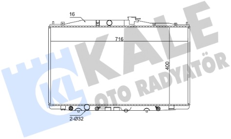 Радиатор охлаждения HONDA Accord Kale 341955