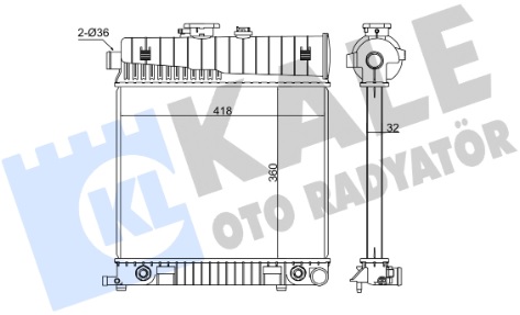 Радиатор охлаждения MERCEDES CLK Kale 351400