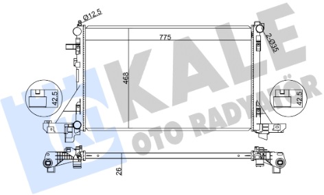 Радиатор охлаждения NISSAN NV 400 Kale 347255