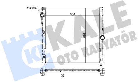 Радиатор охлаждения BMW X5 Kale 348660