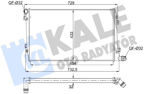 Радиатор охлаждения AUDI A3 Kale 356930