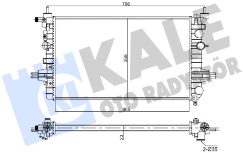 Радиатор охлаждения OPEL ASTRA Kale 357020