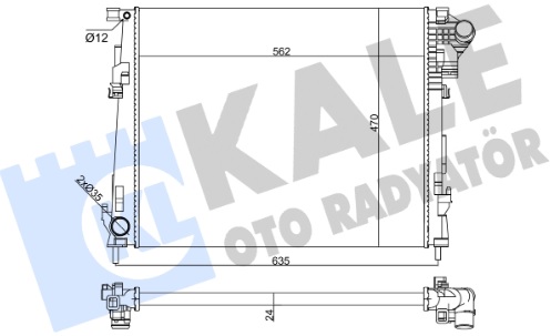 Радиатор охлаждения NISSAN Primastar Kale 356895