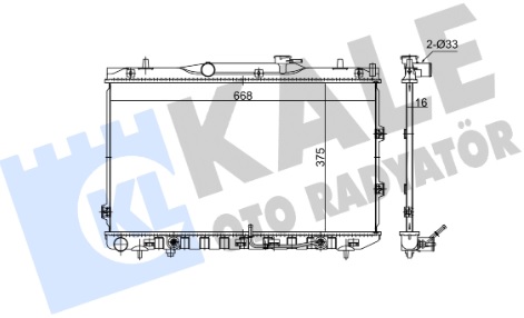 Радиатор охлаждения KIA Cerato Kale 348625