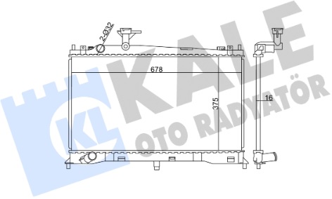 Радиатор охлаждения Mazda 6 Kale 360100