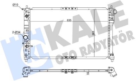 Радиатор охлаждения DAEWOO LANOS Kale 342250