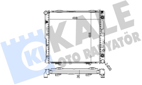 Радиатор охлаждения MERCEDES BENZ COUPE Kale 361400