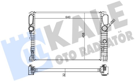 Радиатор охлаждения MERCEDES BENZ CLS Kale 351900