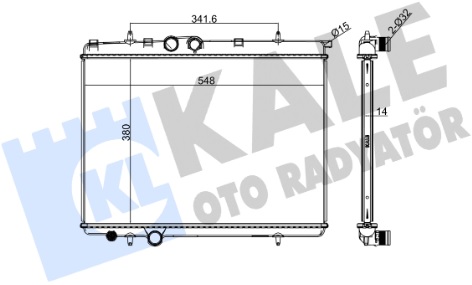 Радиатор охлаждения PEUGEOT 206 Kale 216699