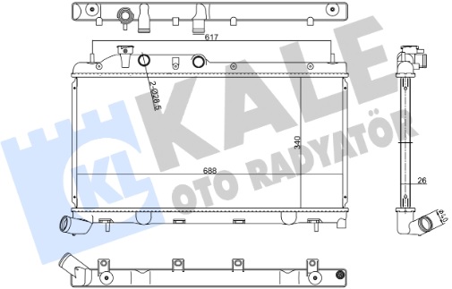 Радиатор охлаждения SUBARU FORESTER Kale 355755