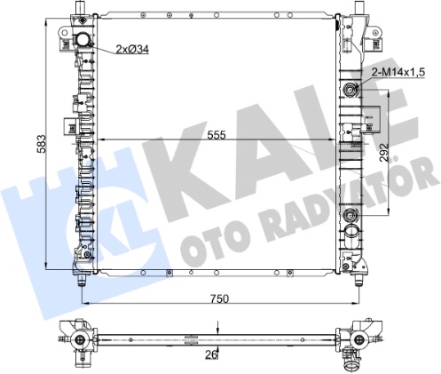 Радиатор охлаждения SSANGYONG Actyon Kale 356325