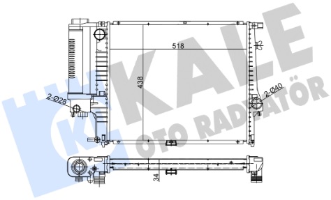 Радиатор охлаждения BMW 5 Kale 348800