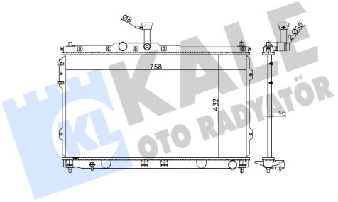 Радиатор охлаждения HYUNDAI H-1 Kale 348345